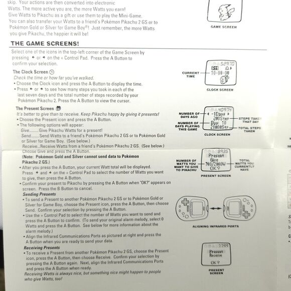 Pokemon Pikachu 2 GS Gold Silver Virtual Pet Instruction Manual ONLY - Picture 5 of 6